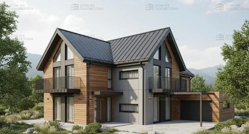 Проект Двухэтажный дом 19 на 15, 261 м2