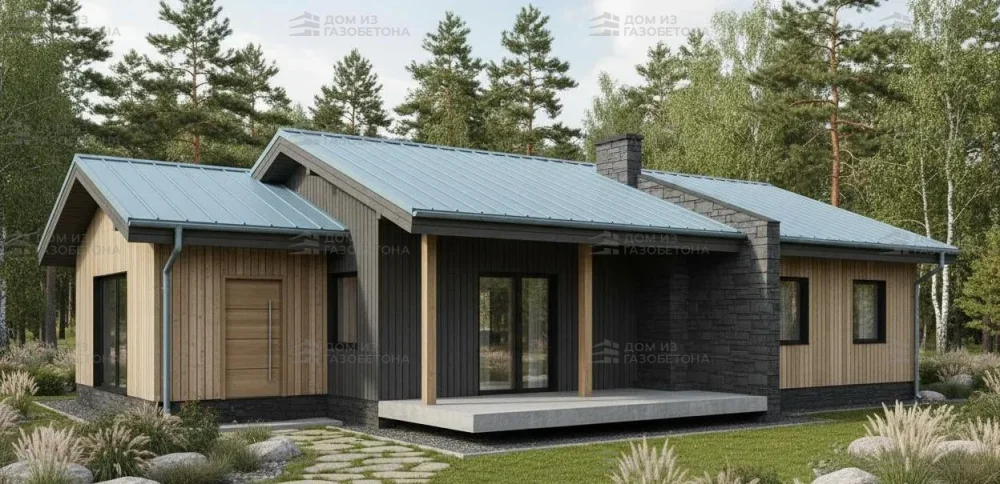 Проект Одноэтажный дом 17 на 11, 126 м2