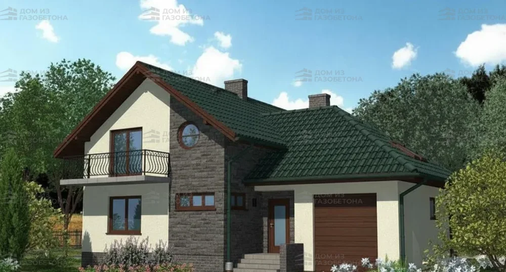 Проект Двухэтажный дом 13 на 12, 199 м2