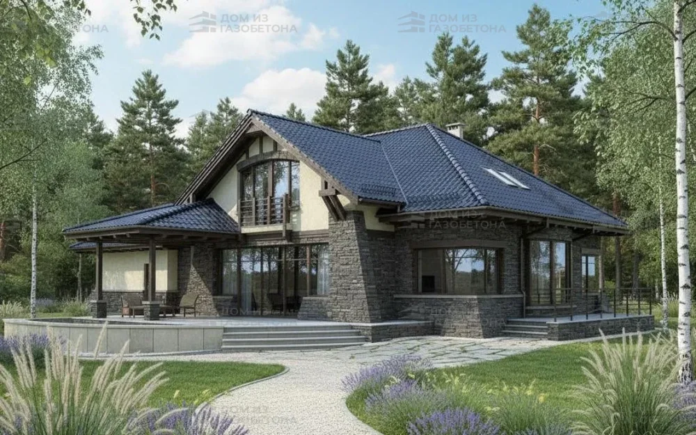 Проект Двухэтажный дом 25 на 16, 276 м2