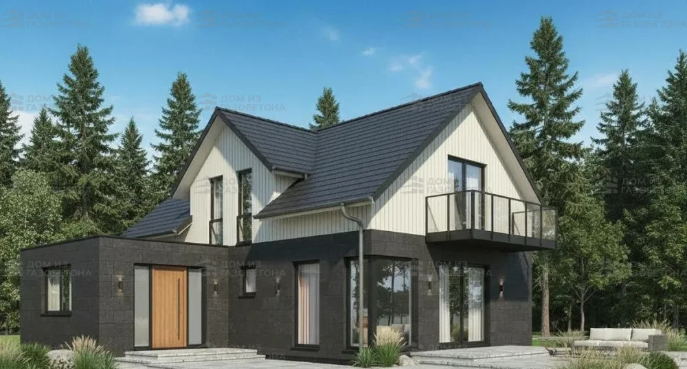 Проект Двухэтажный дом 10 на 7, 92 м2