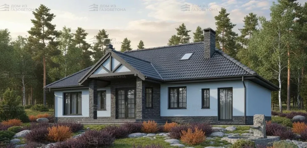 Проект Одноэтажный дом 16 на 12, 134 м2