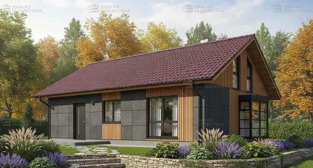 Проект Одноэтажный дом 13 на 10, 96 м2