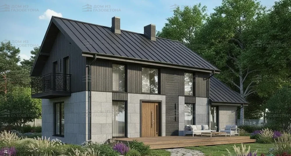 Проект Двухэтажный дом 12 на 10, 161 м2