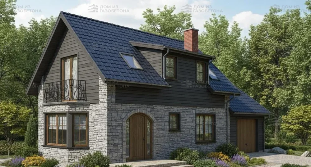 Проект Двухэтажный дом 12 на 7, 150 м2