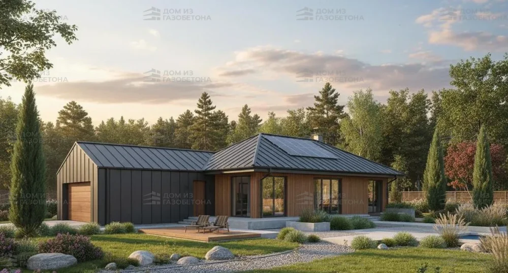 Проект Одноэтажный дом 9 на 17, 117 м2