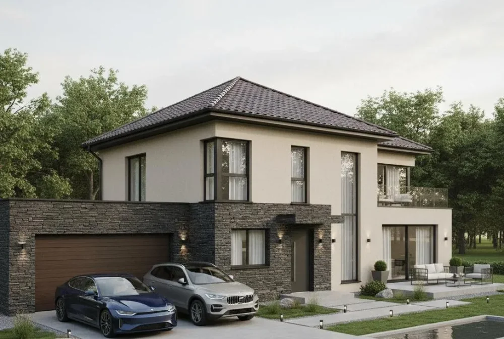 Проект Двухэтажный дом 21 на 18, 271 м2