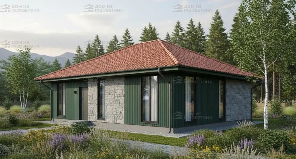 Проект Одноэтажный дом 17 на 12, 133 м2